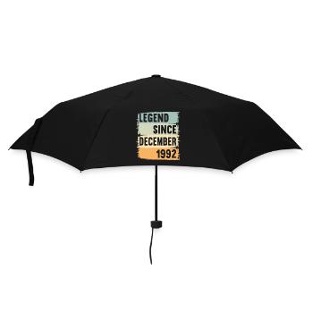 Born December 1992 30 years 30s 30th birthday - Umbrella (small) - black - Front