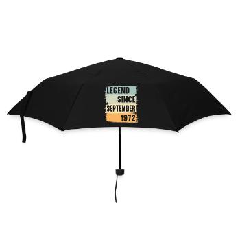 Né en septembre 1972 50 ans 50s 50e anniversaire - Parapluie standard - noir - Devant