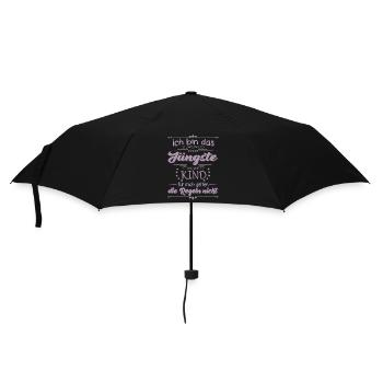 Familie Kinder das jüngste Kind - Regenschirm (klein) - Schwarz - Vorne