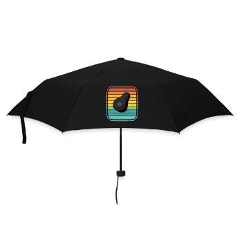 Avocado Vegan Lover Retro Veggie Diet Gift idea - Umbrella (small) - black - Front