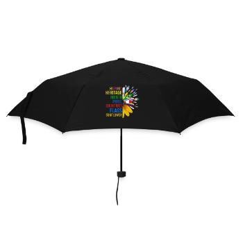 Hispanic Heritage Month Pride Countries Flags Sunf - Umbrella (small) - black - Front
