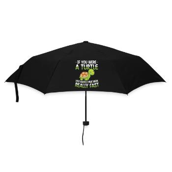 Si vous étiez une tortue, vous seriez une - Parapluie standard - noir - Devant