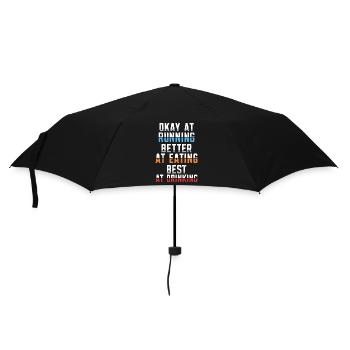 D’accord quand on court mieux quand on mange - Parapluie standard - noir - Devant