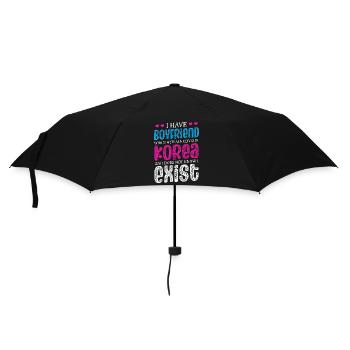 Ich Habe Einen Freund Koreanischer Liebhaber - Regenschirm (klein) - Schwarz - Vorne