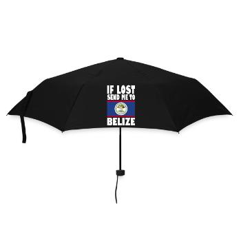 Belize Flagge Spruch - Regenschirm (klein) - Schwarz - Vorne