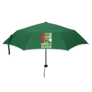 Baseball Fan Vintage Retro - Regenschirm (klein) - Flaschengrün - Vorne