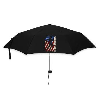 USA Läufer Vintage patriotische Läufer laufen - Regenschirm (klein) - Schwarz - Vorne
