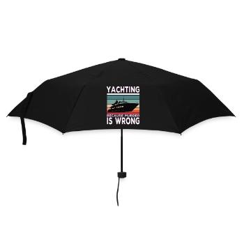 Yachting Because Murder Is Wrong Yacht Sayings - Umbrella (small) - black - Front