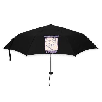 Purring Snoring Sleep Saying Cats Gift - Umbrella (small) - black - Front