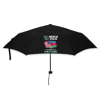 Half American Half Azerbaijani - Umbrella (small) - black - Front