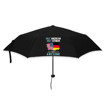 Half American Half German - Umbrella (small) - black - Front