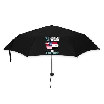 Half American Half Iraki - Umbrella (small) - black - Front