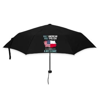 Halb Amerikaner Halb Singapurer - Regenschirm (klein) - Schwarz - Vorne
