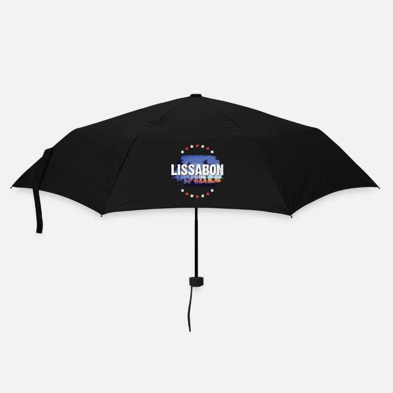 Lissabon - Regenschirm (klein) - Schwarz