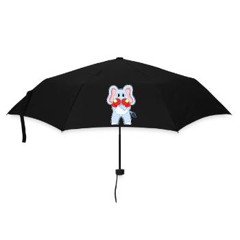 Elefant Boxer Boxhandschuhe Boxen - Regenschirm (klein) - Schwarz - Vorne