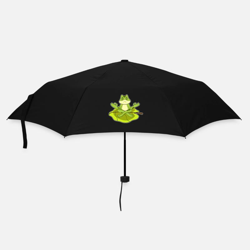 Frosch beim Meditieren - Regenschirm (klein) - Schwarz