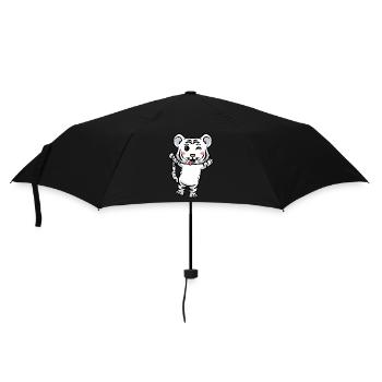 White Tiger Emoticon Bengal Tiger - Umbrella (small) - black - Front