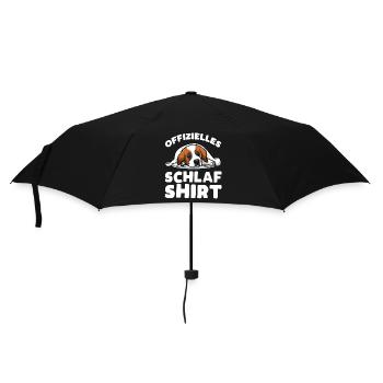 Offizielles Schlafshirt Bernhardiner - Regenschirm (klein) - Schwarz - Vorne