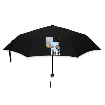Bilbao Spanien Stadt Skyline Heimat Liebe Urlaub - Regenschirm (klein) - Schwarz - Vorne