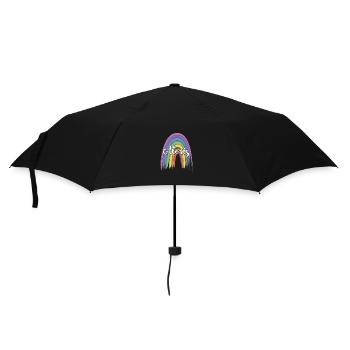 ALEXIS Rainbow Cursive - Umbrella (small) - black - Front
