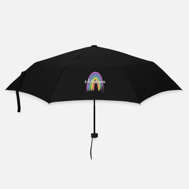 ANDREA Rainbow Cursive - Regenschirm (klein) - Schwarz
