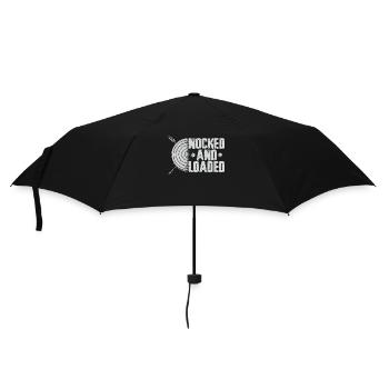 Archery Bow Archer Vintage Nocked - Umbrella (small) - black - Front