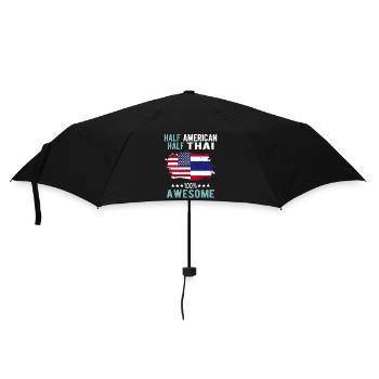 Mi-Américain Mi-Thaïlandais - Parapluie standard - noir - Devant