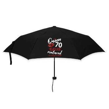 70 year old girl 70 bday Queen 70 birthday - Umbrella (small) - black - Front