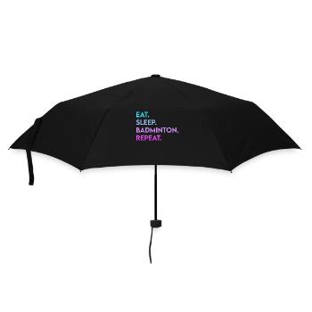 manger dormir badminton répéter - Parapluie standard - noir - Devant