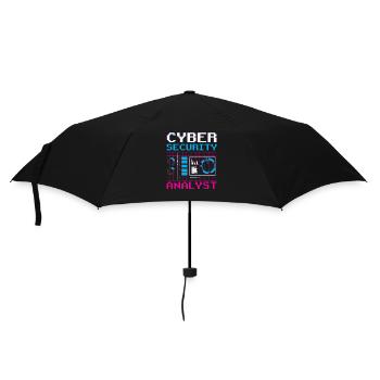 Cybersecurity Analyst IT Sicherheit Hacker Hack - Regenschirm (klein) - Schwarz - Vorne