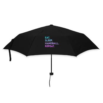 eat sleep handball repeat - Umbrella (small) - black - Front