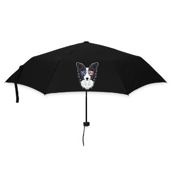 Border Collie USA Sunglasses I American Flag - Umbrella (small) - black - Front