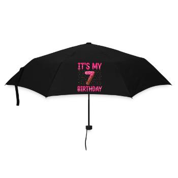 Es Ist Mein 7. Geburtstag | Sprinkles Thema | - Regenschirm (klein) - Schwarz - Vorne