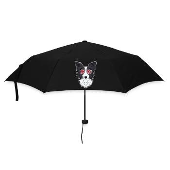 Border Collie UK Sunglasses I English Flag I - Regenschirm (klein) - Schwarz - Vorne