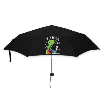 Rawr I'm 2 Cute Dinosaur Birthday Gift - Regenschirm (klein) - Schwarz - Vorne
