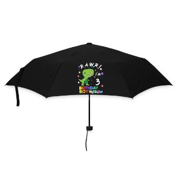 Rawr I'm 3 Cute Dinosaur Birthday Gift - Regenschirm (klein) - Schwarz - Vorne