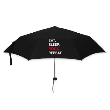 eat sleep rock repeat - Umbrella (small) - black - Front