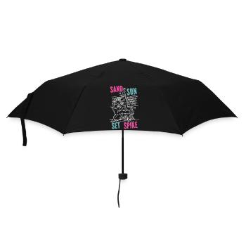 Joueur de volleyball Équipe Sand Sun - Parapluie standard - noir - Devant