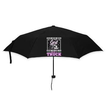 Let this girl show you how to drive a truck - Umbrella (small) - black - Front