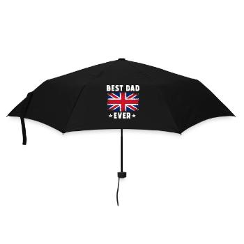 Brite Vater Best Dad ever England Papa - Regenschirm (klein) - Schwarz - Vorne