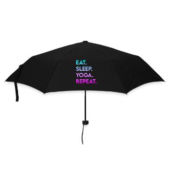 manger du yoga du sommeil répéter - Parapluie standard - noir - Devant