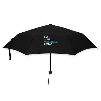 eat sleep volleyball repeat - Umbrella (small) - black - Front