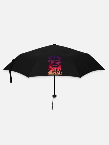 Manger Sommeil Dentiste Répéter Zahnarzt - Parapluie standard - noir