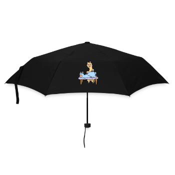 Lama massiert - Physiotherapie - Regenschirm (klein) - Schwarz - Vorne
