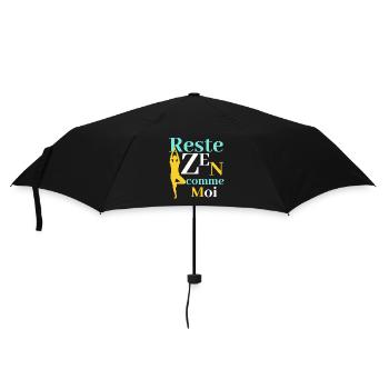 Yoga humour- Reste zen comme moi - Parapluie standard - noir - Devant