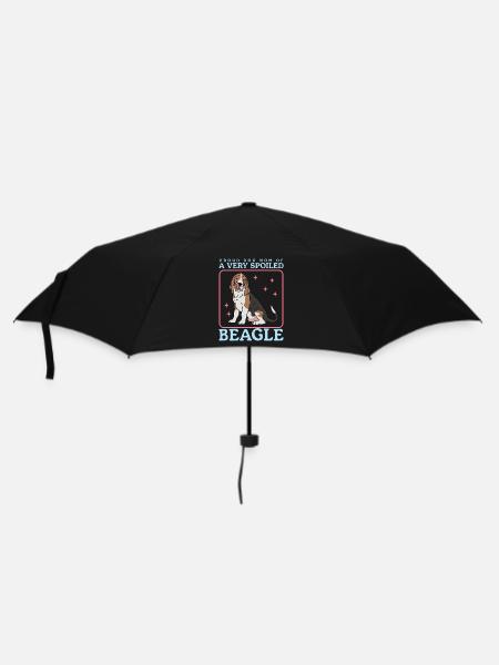 Beagle Mom Hundeliebhaber Hundebesitzer Geschenk - Regenschirm (klein) - Schwarz
