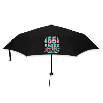 66e anniversaire ou anniversaire 66 ans d’existence - Parapluie standard - noir - Devant
