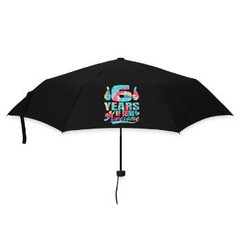 6ème anniversaire ou anniversaire 6 ans d’existence - Parapluie standard - noir - Devant