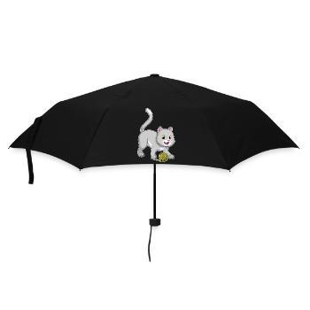 Cat Yarn Ball - Umbrella (small) - black - Front