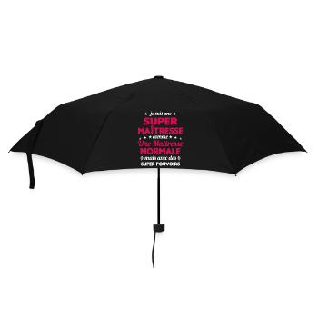 Super Maîtresse Super Pouvoirs Cadeau Maîtresse - Parapluie standard - noir - Devant